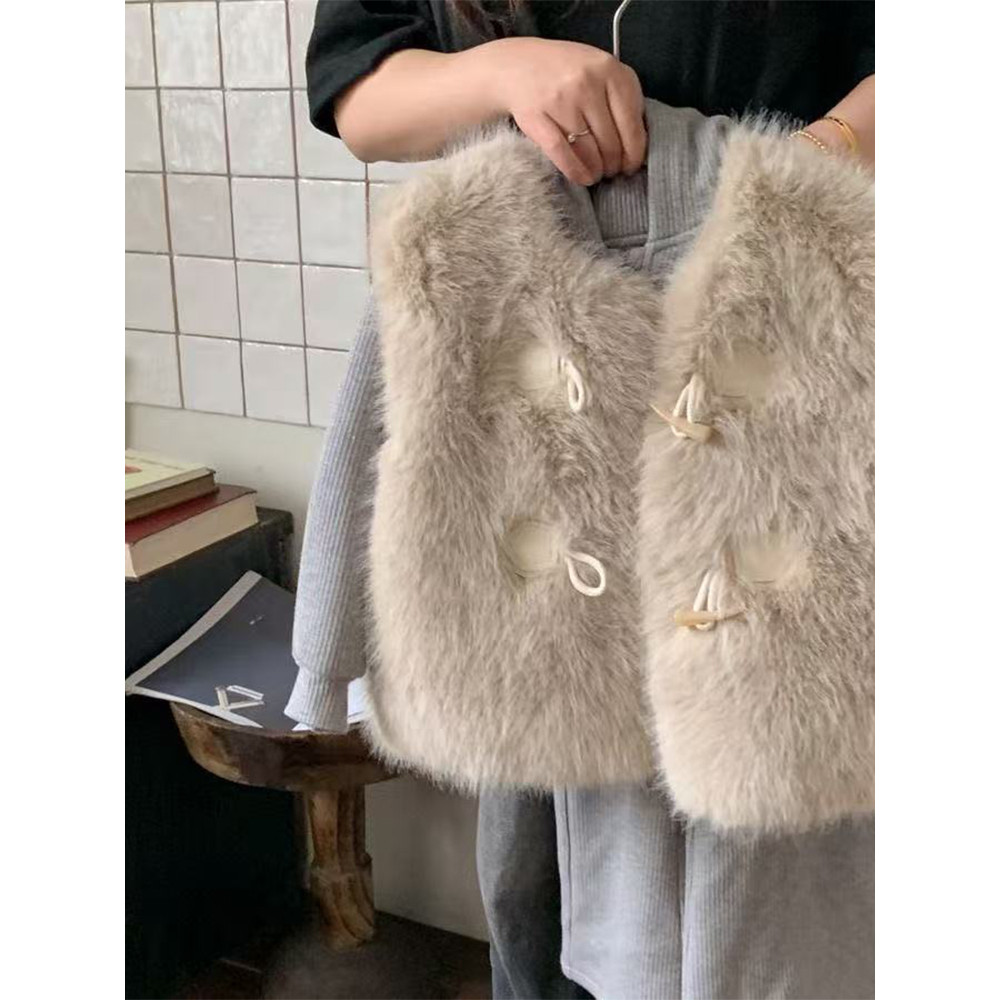 2026 Roupas infantis estilo coreano Colete de pele sintética para meninas Roupas de inverno Novo estilo Bebê Estilo ocid