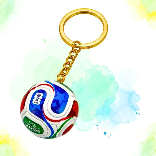 Chaveiro Bola Copa Mundo 2026 Futebol Brasil Colecionável Verde/azul/vermelho