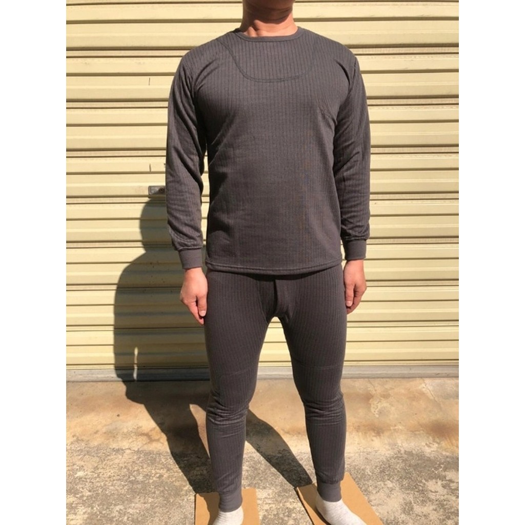 Novo estilo cinza inverno zona fria conjunto de roupa interior térmica inverno engrossado masculino Modal algodão de man