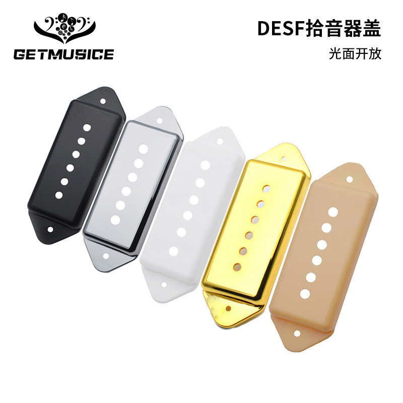 Capa Superior/Placa Superior para Captador de Guitarra Elétrica Estilo Dog Ear P90 de 6 Cordas, Semi-Fechada