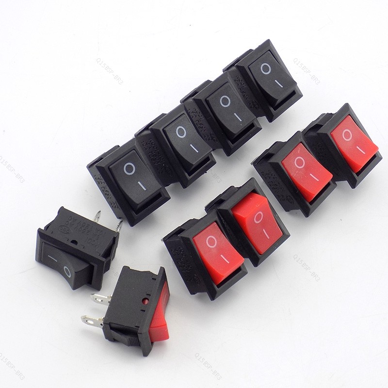 5 Unidades/Pacote Interruptor Oscilante De Barco 2 Pinos Liga-Desliga Push 6A/250VAC 10A 125VAC Botão BR15B3