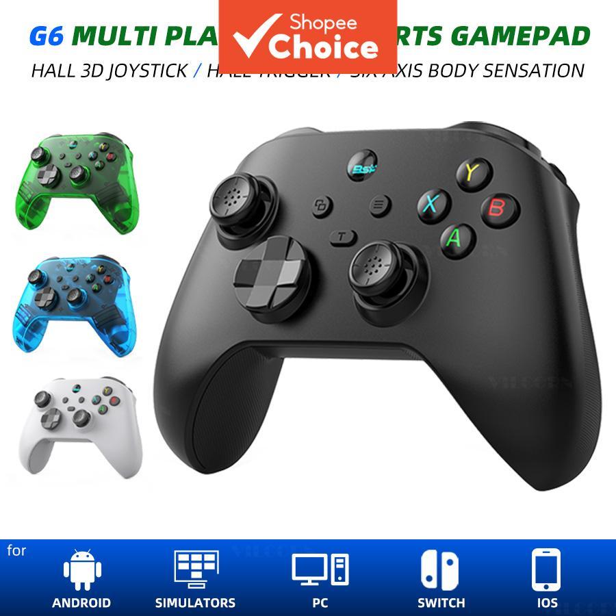 Gamepad Sem Fio G6 para Nintendo Switch/PC, Controlador de Jogos para Celular com Gatilho Hall/6 Eixos
