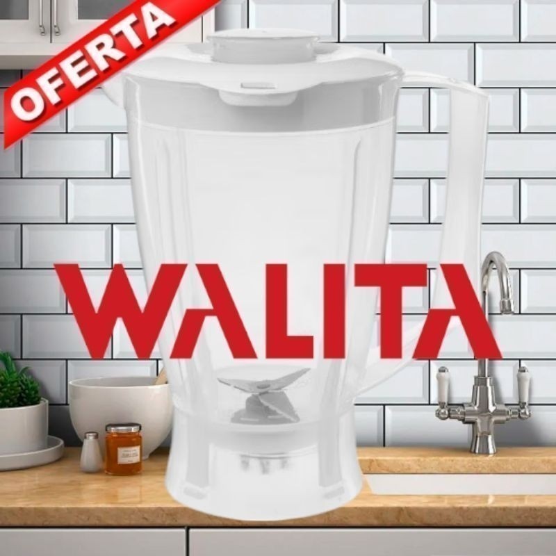 Copo Liquidificador Walita Twist RI1710 | Jarra Translúcida Tampa Branca Compatível Alta Qualidade Envio Rápido