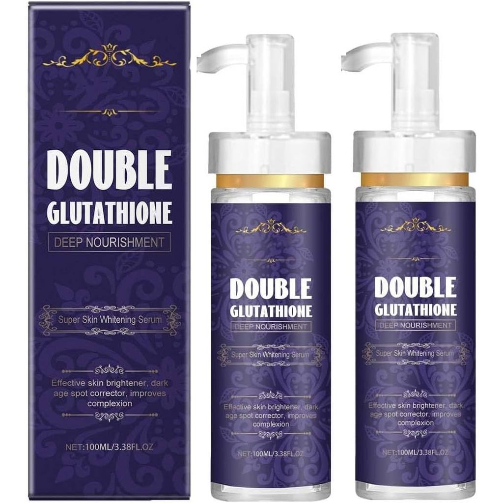 Sérum Facial com Dupla Glutationa, Sérum Corretor de Manchas Escuras, Vitamina C e Niacinamida para a Pele, Hidratação,