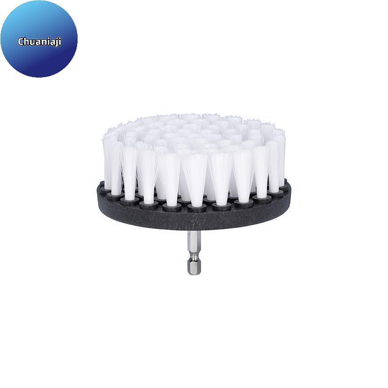 Chuaniaji 1pc Acessório De Escova De Broca Macia 4 Polegada Para Limpeza De Carpetes , Couro E Estofamento De Vidro Pneu