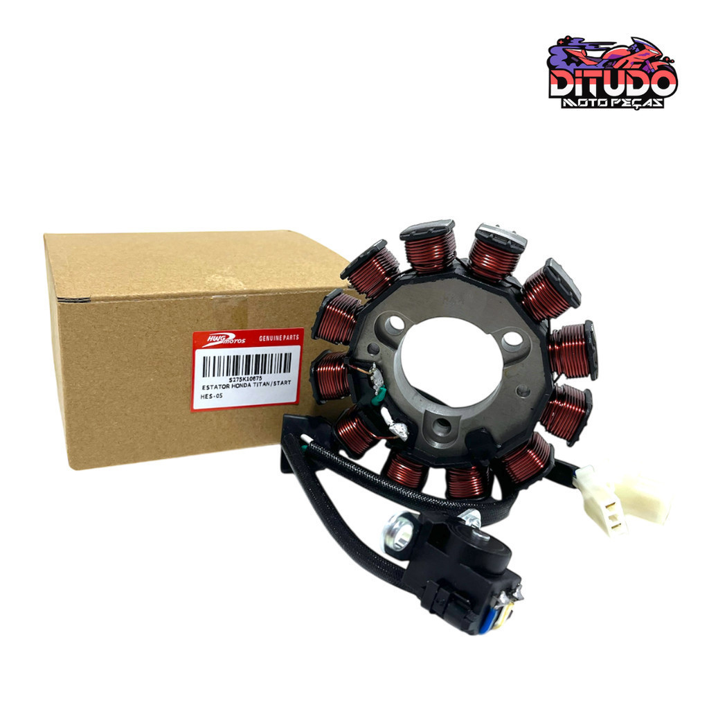 Estator Comleto Honda Cg Titan 150 Fan (14-15) Cg Titan 160 Fan (16-20) C/ Bobina Pulso Hwg