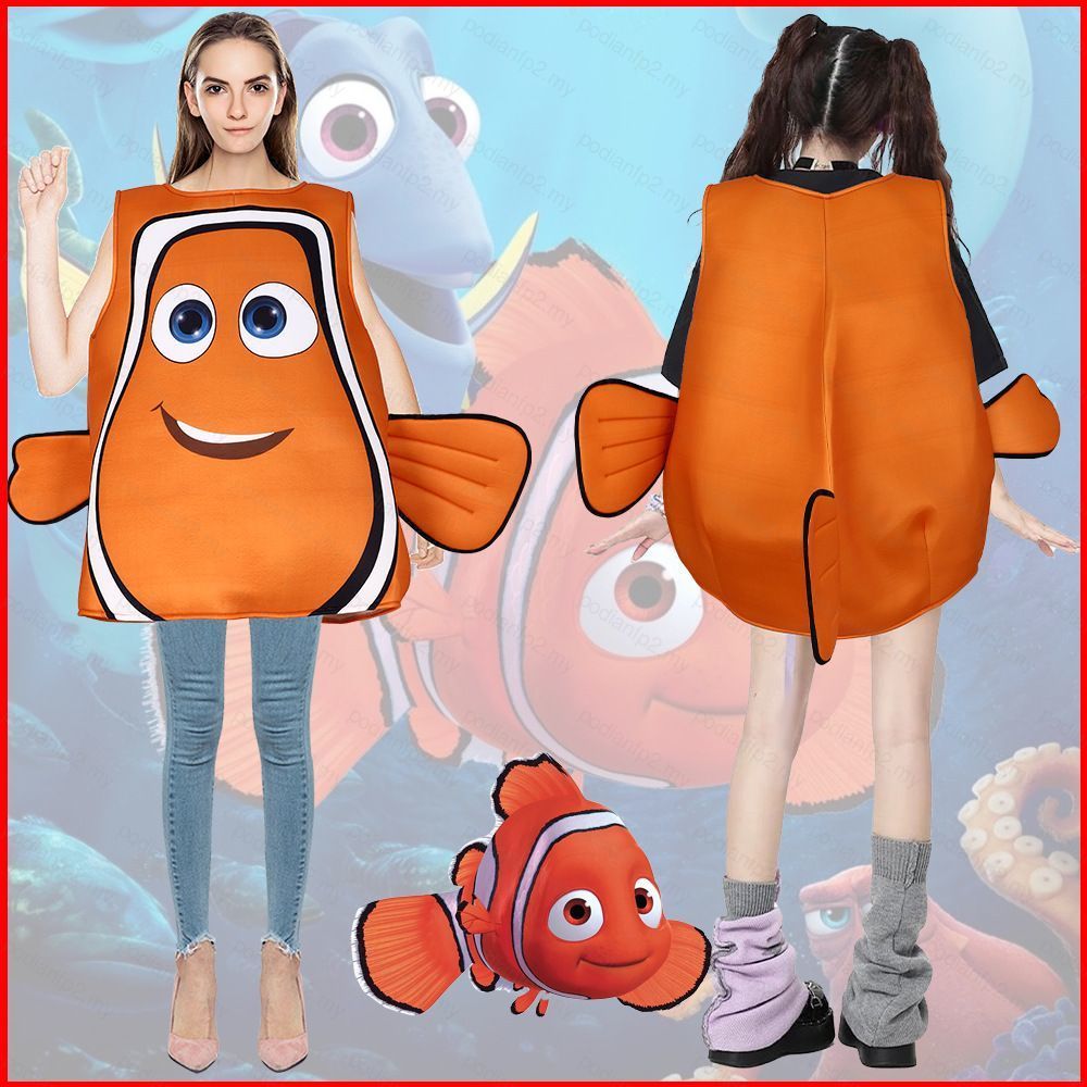 PDF2 Procurando Dory Nemo Peixe Esponja Composta role play cosplay Pano Fantasia De Festa De Halloween