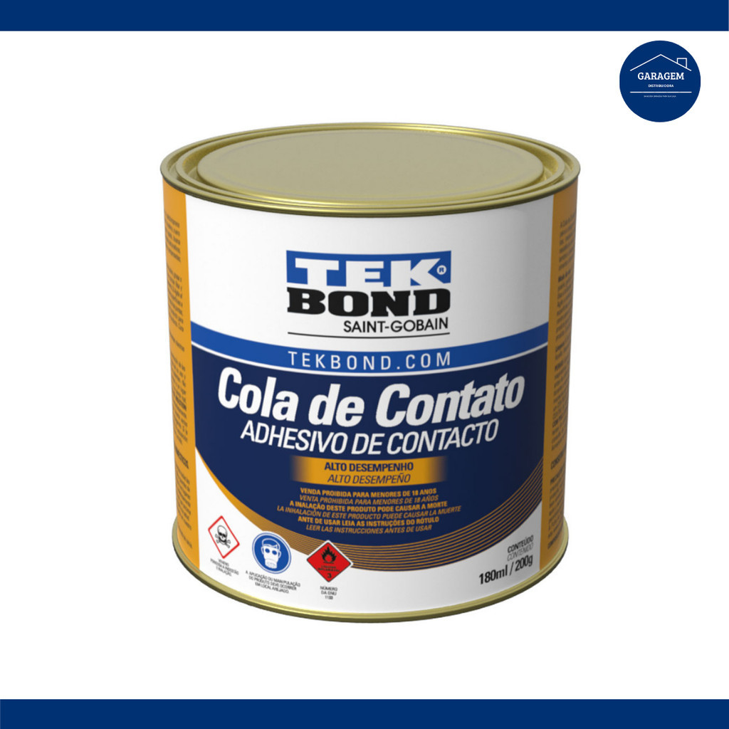 Cola de Contato 30g / 200g / 400g / 750g Adesivo de Sapateiro - Tek Bond
