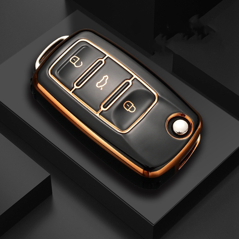 TPU Capa Da Caixa Chave Para Volkswagen VW Polo Golf Passat Tiguan Beetle Caddy T5 Up Eos Skoda Octavia Seat Leon Altea 