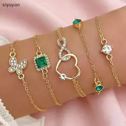 Pulseira Geométrica Quadrada De Strass Ajustável Cristal Feminino Joias Acessório Elegante Para Presente De Roupa Diária