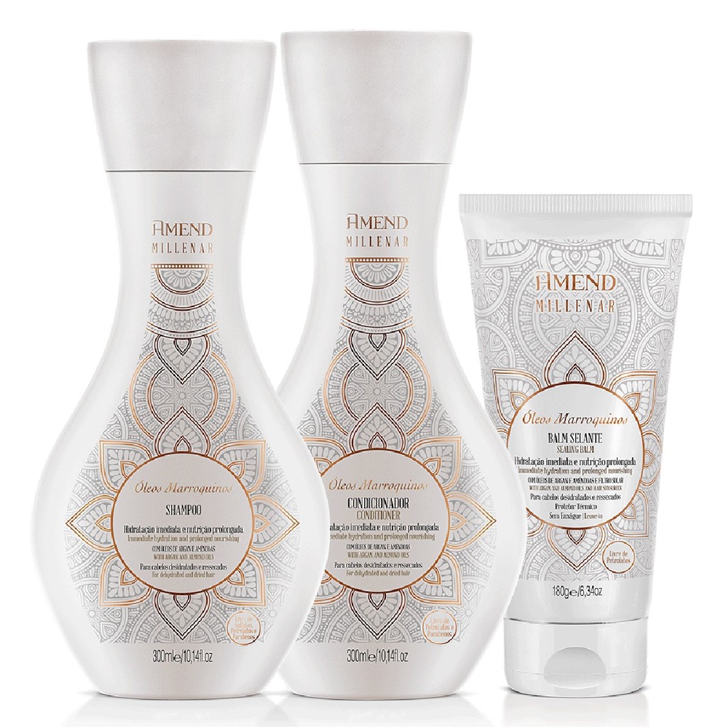 Amend Óleos Marroquinos Kit Shampoo Condicionador & Balm