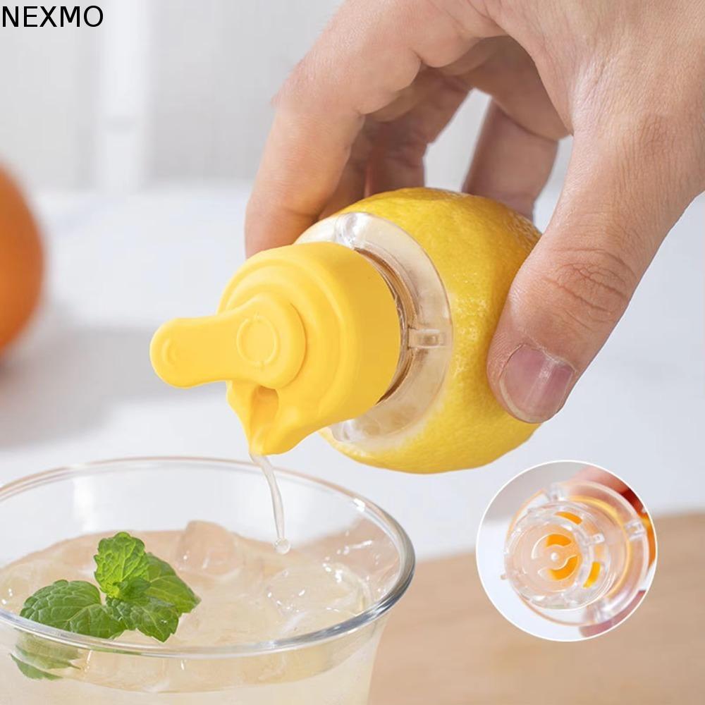NEXMO 2 Pcs Espremedor De Limão , Tampa De Silicone Fresca Selada Manual Extrator De Suco Cítrico Portátil