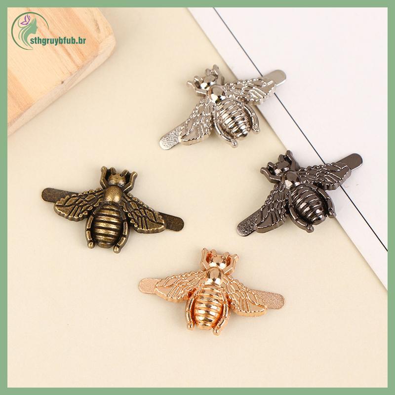 STHB 2 Pçs Metal Forma De Abelha Decoração Bule Saco Clipe Fecho Ferragem Para DIY Couro Artesanato Bolsa Sapato Acessór