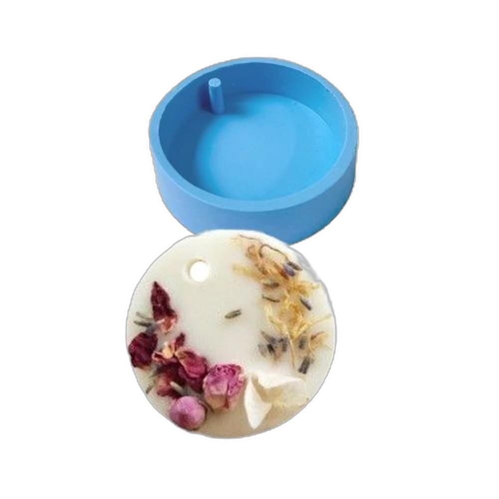 Molde de Silicone Pastilha Redonda para Sabonete