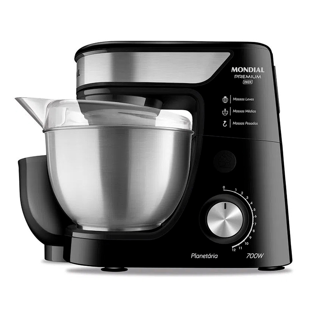 Imagem Batedeira Mondial Planetária Premium Bp-02p-b-ti Preto/Inox 110V
