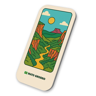 Imã Geladeira  Mato Grosso Brasil 3x6cm souvenir Lembrança