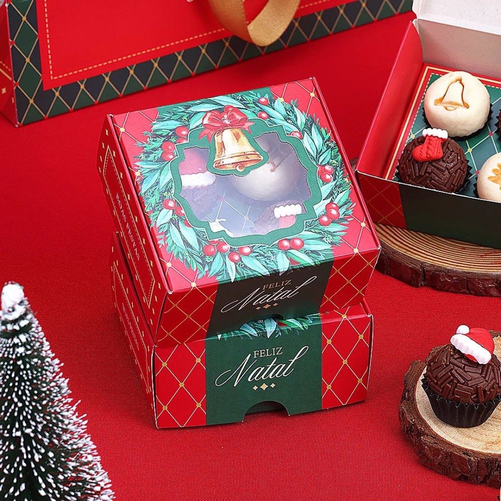 20 CAIXA PARA 4 DOCES NATAL VINTAGE 5073 ( JANGO NATAL 2025 )