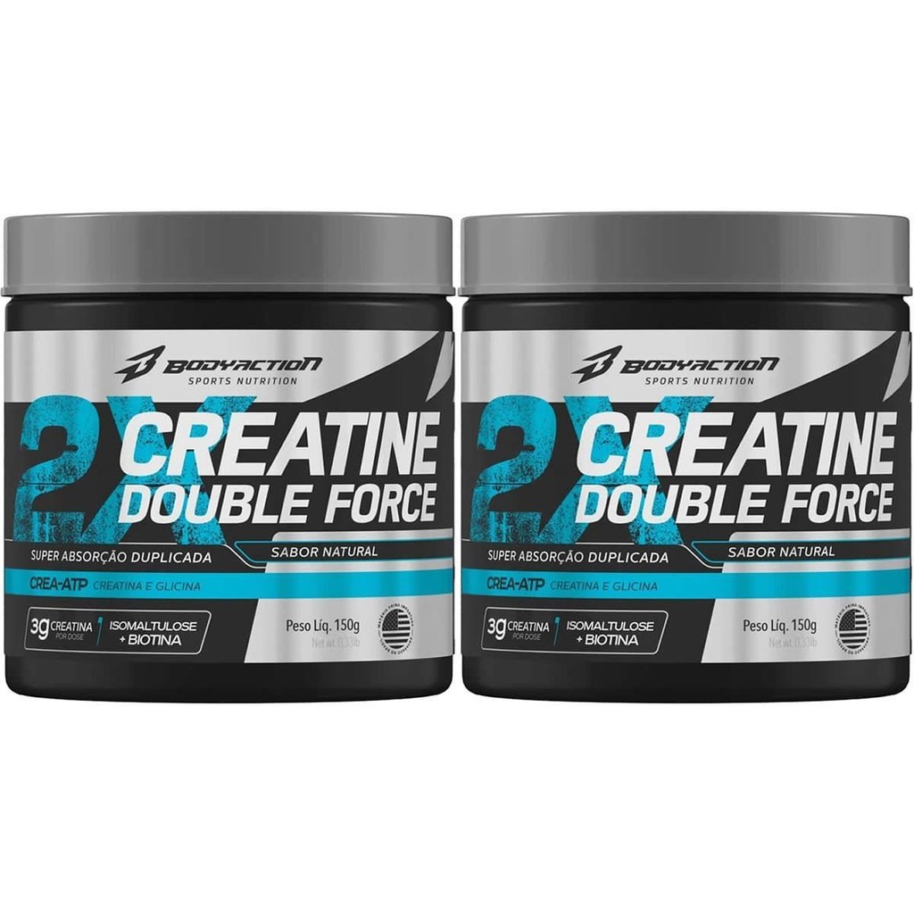 Kit 2X Creatine Double Force - 150g Natural - BodyAction