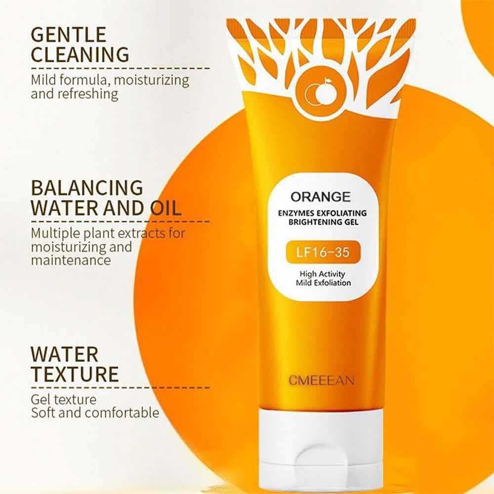 Orange Enzymes Exfoliating Brightening Gel 50g Deep Cleansing Moisturizing Facial Exfoliator em Oferta na Shopee