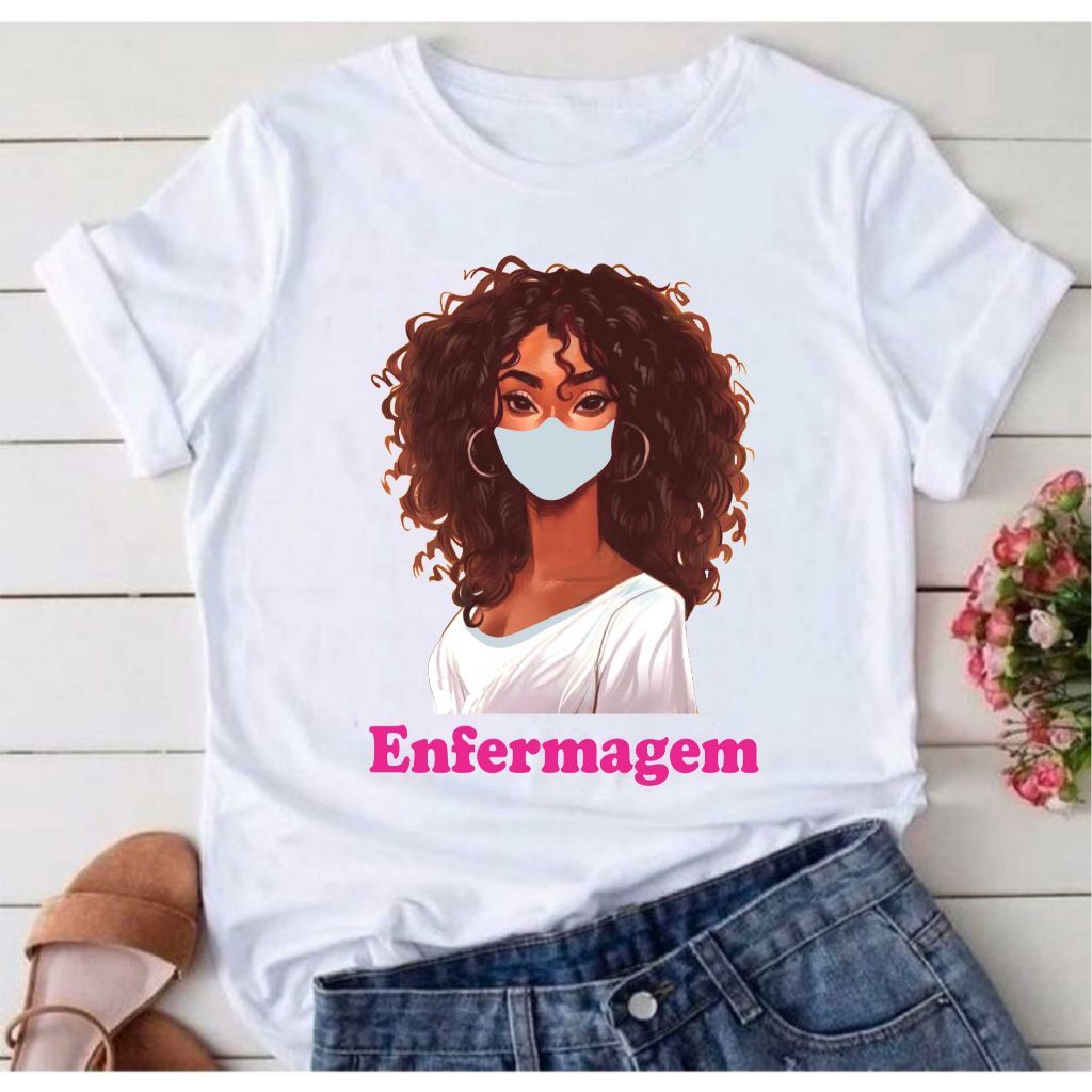 Camisa Tecnico de Enfermagem Enfermeira Enf Blusa 55 T-Shirt Camiseta  Blusa  Unissex DR