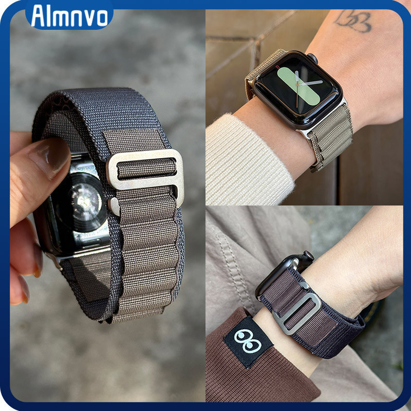 Pulseira De Nailon Loop Alpine Para Relógio IWatch Apple Watch SE Ultra 3 2 Series 11 10 9 8 44 49 46 45 42 40mm Strap