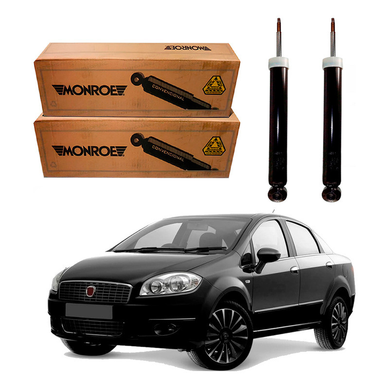 Par Amortecedor Traseiro Monroe Fiat Linea 1.8 2010 A 2014