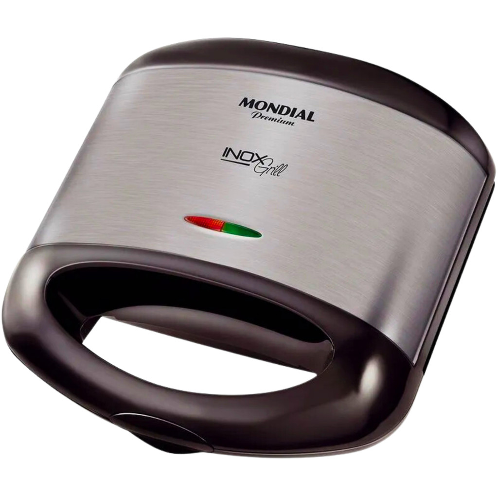 Sanduicheira E Grill Mondial 2 Em 1 Lancheira Misteira Premium Tostex Grelha Dupla Grande S07 Inox