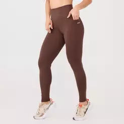 Legging Essential Marrom Chocolamore Poliamida Com Bolso