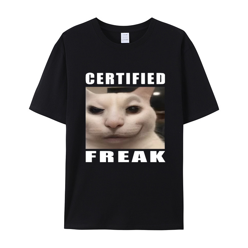 Camiseta Unissex Gato Meme Carinha Engraçado Expressão Estampada Confortável Divertida Estilosa Moda Casual