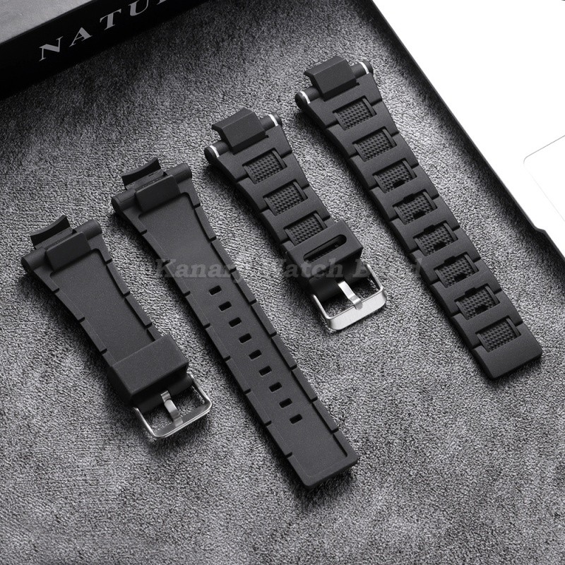 Pulseira De Relógio De Silicone De Resina 15mm Largura Convexa Para GW-A1100 GW4000 GA1000 Esporte Borracha À Prova Dwat