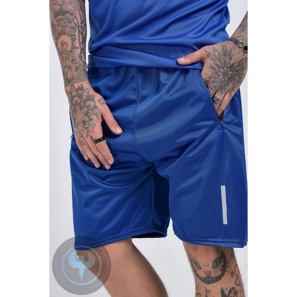 Bermuda Masculina Esportiva kit com 5 shorts treino Academia Lazer e Esportes
