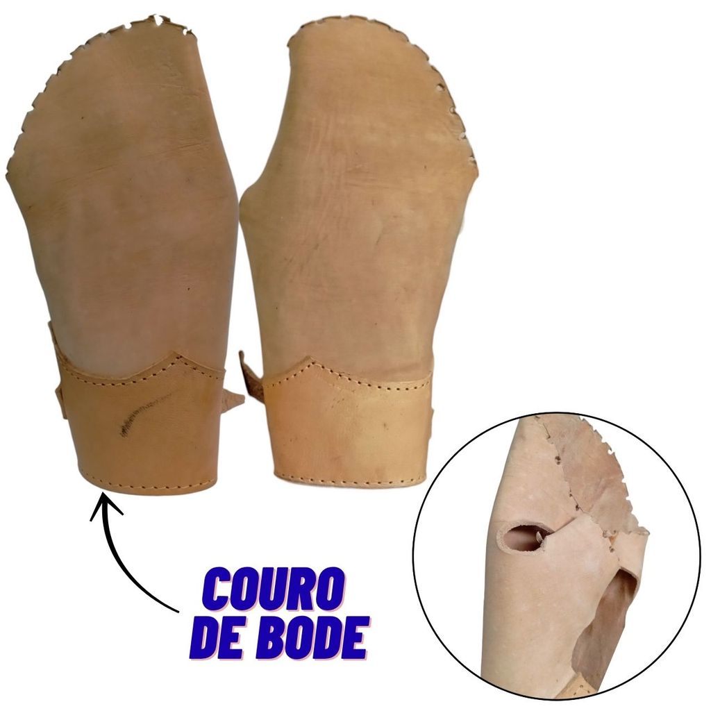 Luva De Couro Legitimo De Bode Para Pega De Boi