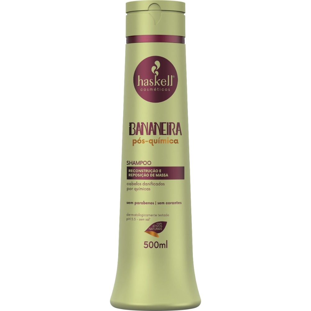 Shampoo Bananeira Pós-Química 500ml Haskell em Oferta na Shopee