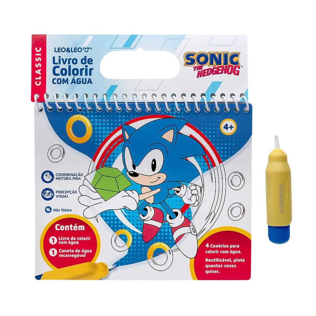 Livro de Colorir com Água Sonic + Caneta de Água Recarregável Leo&Leo Leonora - 10365 em Oferta na Shopee