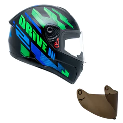 Capacete Drive 2 HG Atitude e Viseira Fumê Fly