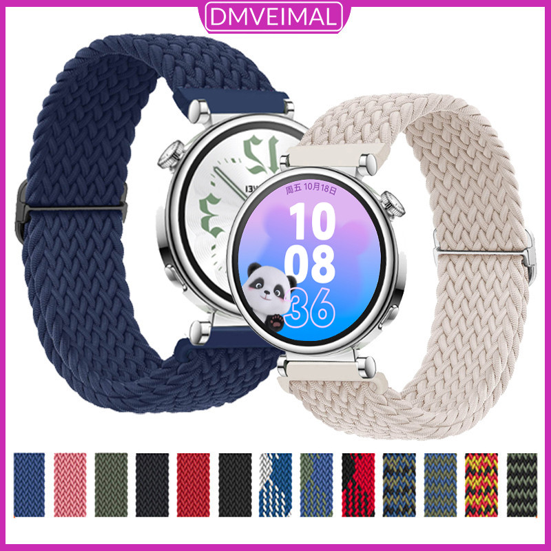 18mm Pulseira De Nylon Adjustável Elástico Para Relógio Smartwatch Huawei Watch GT 6 5 4 41mm/Garmin Venu 3S 2S/Fossil