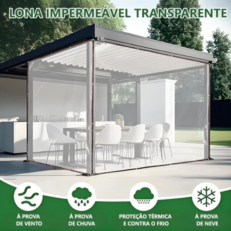 Lona Transparente Impermeável Durável | Rede De Proteção Solar , Tela De Jardim E Capas Para Móveis Dossel Externo À Pro