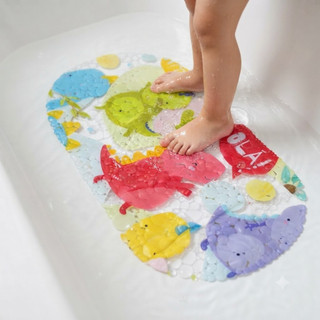 Tapete de Box Com Ventosa Para Banho Infantil Banheira Antiderrapante Criança PVC Imperme…