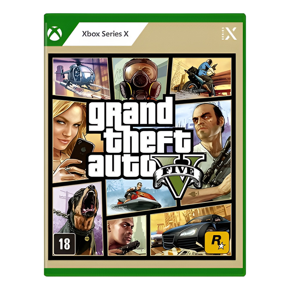 Jogo Grand Theft Auto V Gta 5 Xbox Series X - Novo/Caixa Aberta