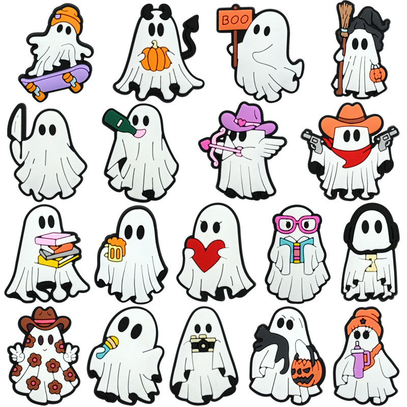 BLJE Julho Novos Encantos De Sapato Acessórios Série Halloween Sandálias Pingente Botão Pinos Fantasma Presentes Fivela 