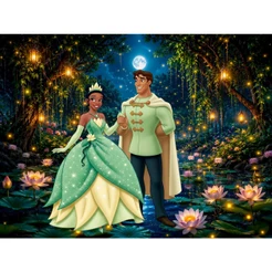 Painel Princesa Tiana e o Sapo Tecido Sublimado decoração Infantil