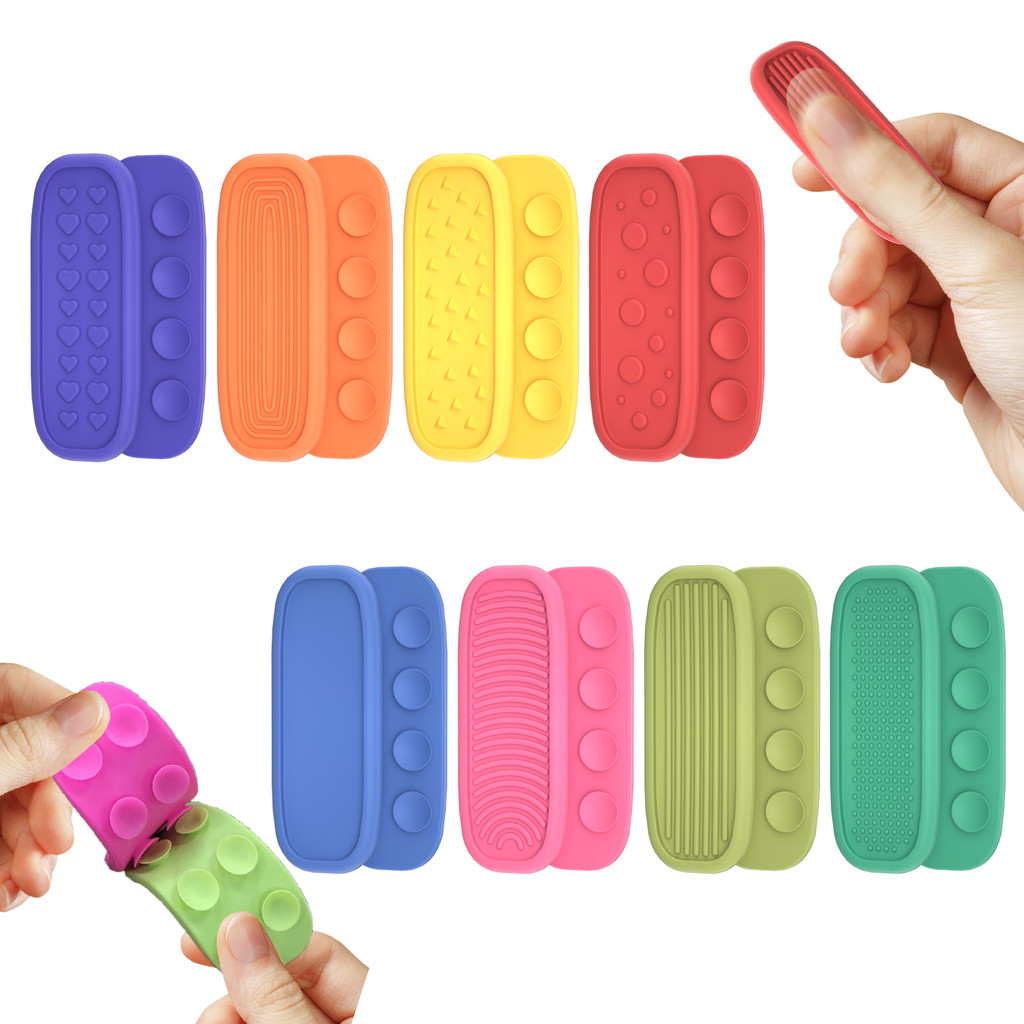 Sensorial novo estilo brinquedo de descompressão Fidget Silicone Multi-movimento textura brinquedos treinamento foco em