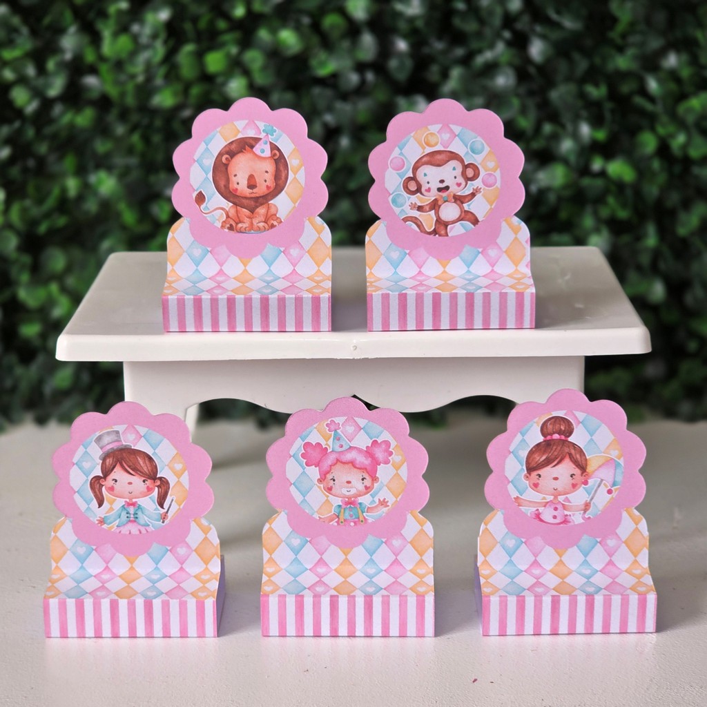 Porta bis duplo CIRCO ROSA MENINA lembrancinhas personalizadas mimos para aniversario infantil decoração mimos