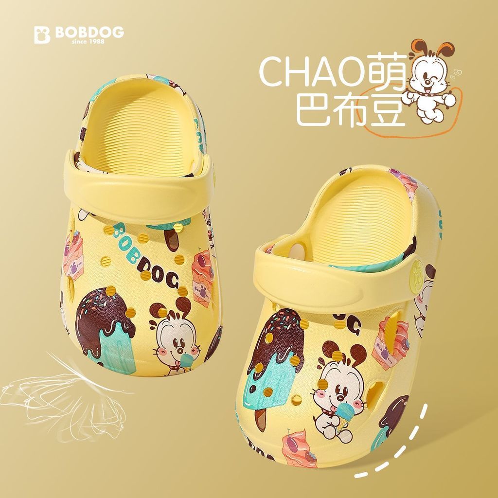 Babudou Crianças Buraco Sapatos Impressão Completa Dos Desenhos Animados Masculino Feminino Bebê Baotou Sandálias Chinel