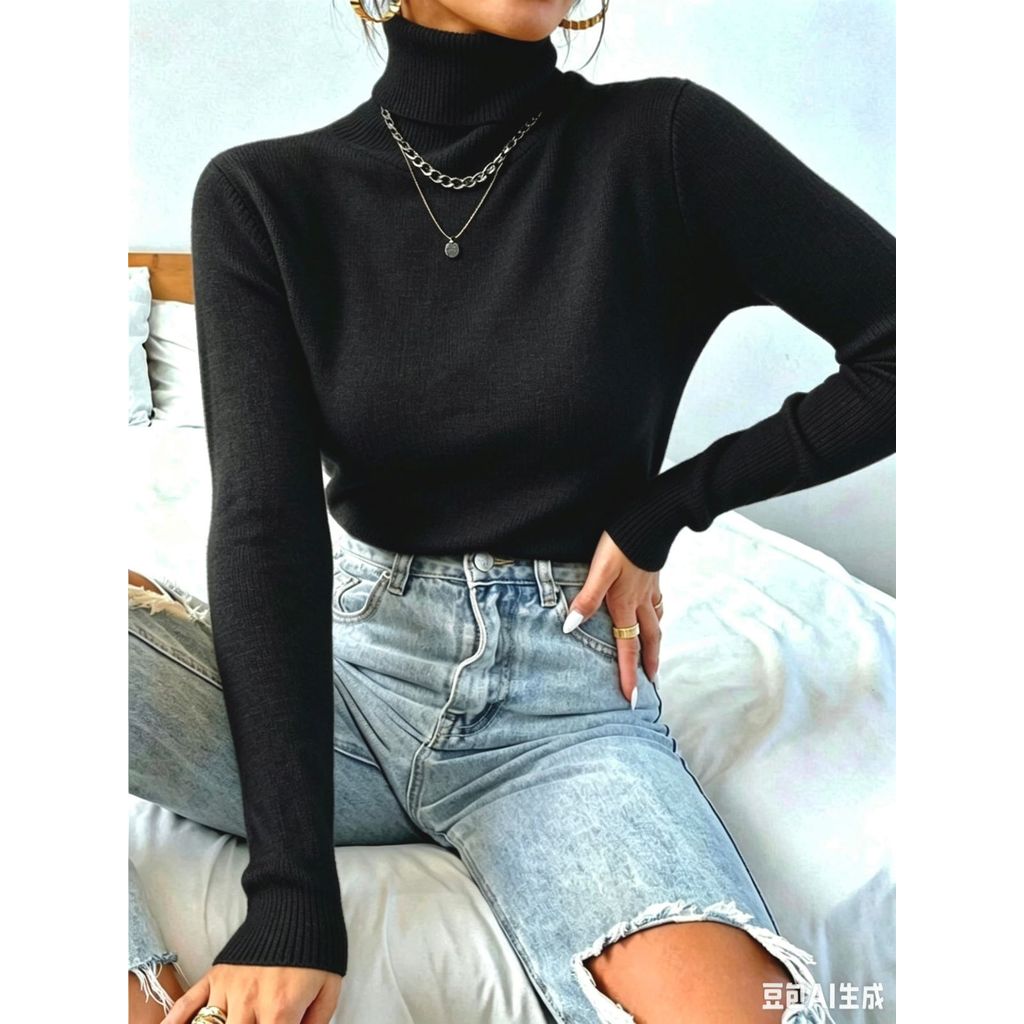 Blusa Tricô Feminina Manga Longa Suéter Inverno Tendência Moda !!