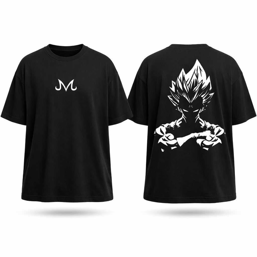 Camiseta Oversized Vegeta Majin Boo 100% Algodão Premium Streetwear Academia