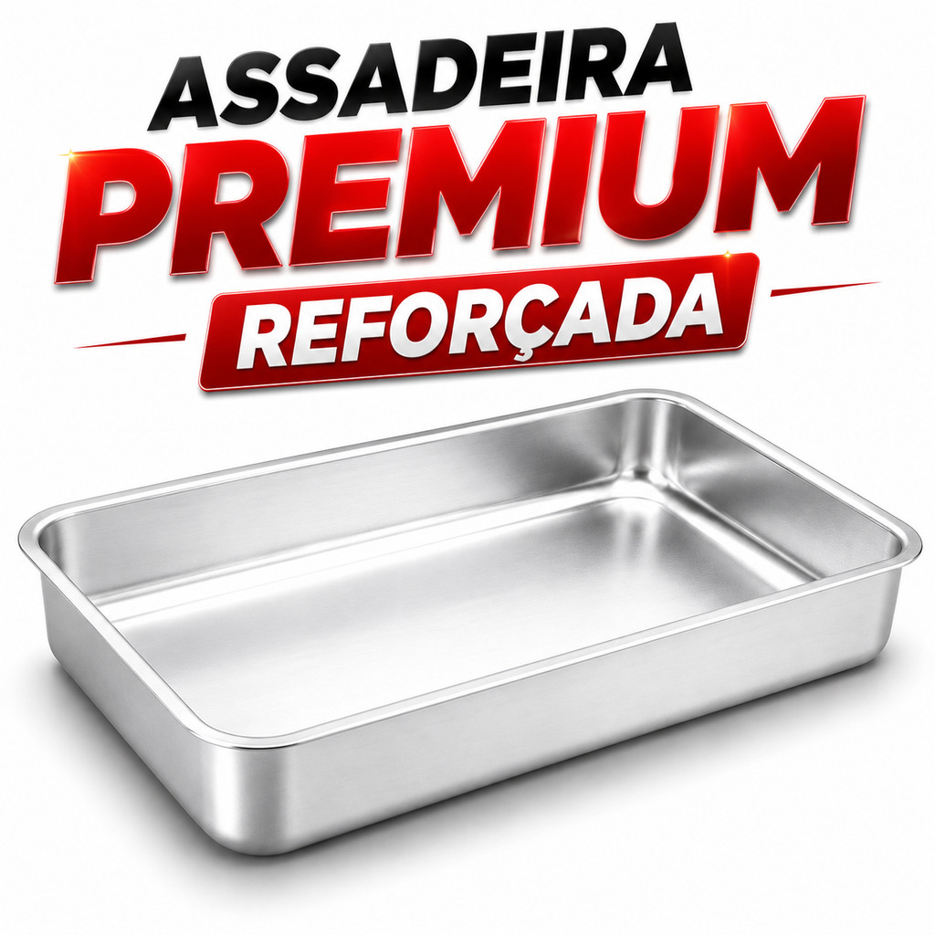 Forma Assadeira Retangular Alta Todos os Tamanhos de Alumínio Reforçada