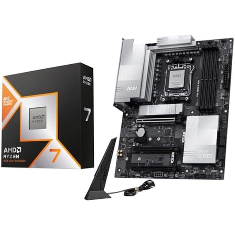 Processador CPU Micro Center AMD Ryzen 9 9950X3D Com Placa-Mãe MSI MAG X870E Tomahawk WiFi ATX (DDR5 , PCIe 5.0 , M . 2 