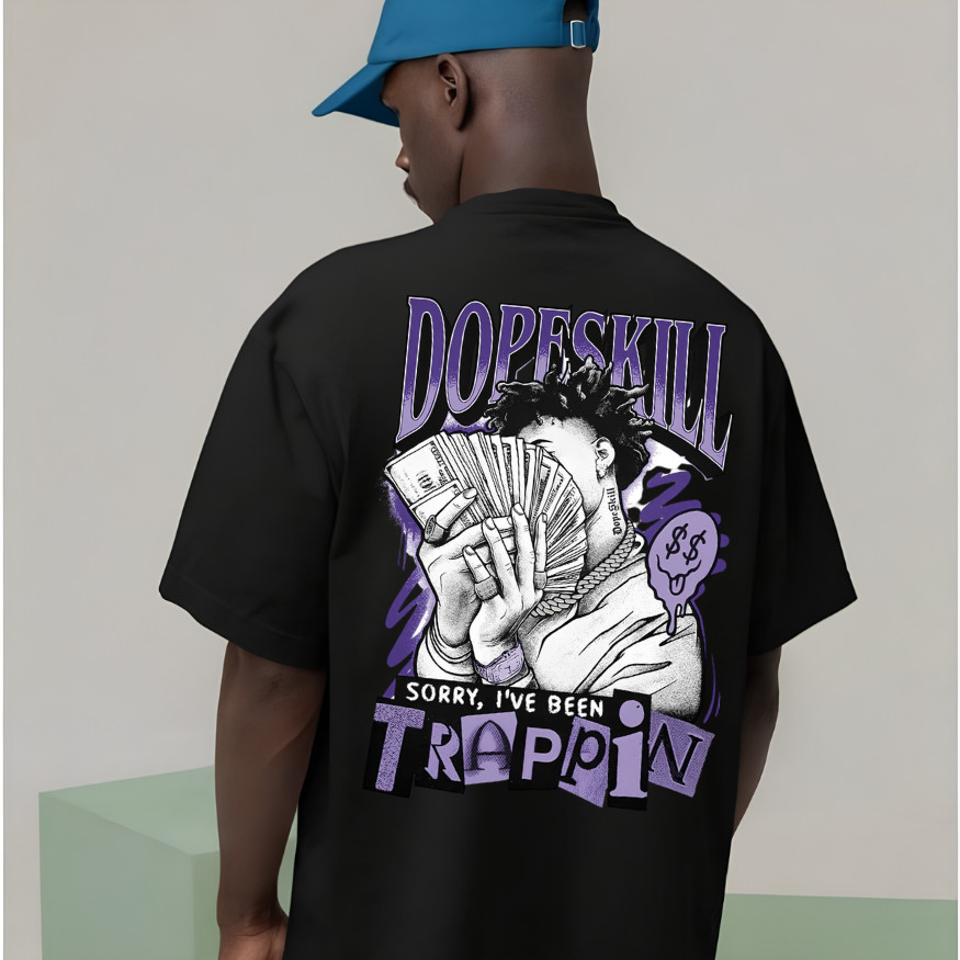 Camiseta Oversized Streetwear Estampada Trap Money Estilosa UNISSEX Confortavel Para Dia a Dia Premium 