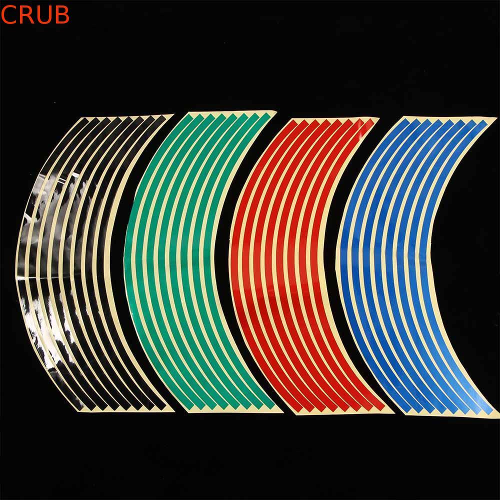 CRUB Motocicletas Roda Adesivo Universal Motocicleta Adesivos De Carro De Bicicleta Aro Listra Fita